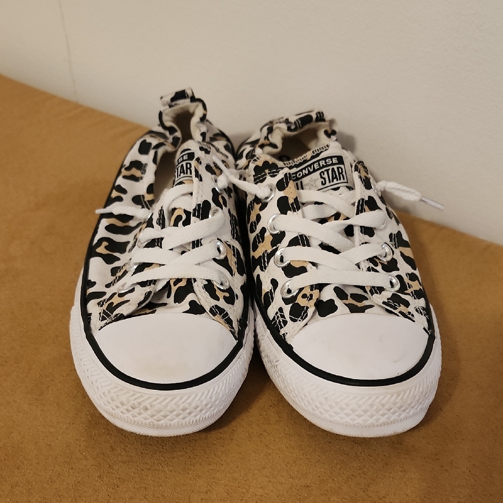 Converse Sneakers - Black and White Animal Print